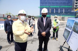 한마음창원병원 국제의료원 신축공사장 찾은 허성무 창원시장